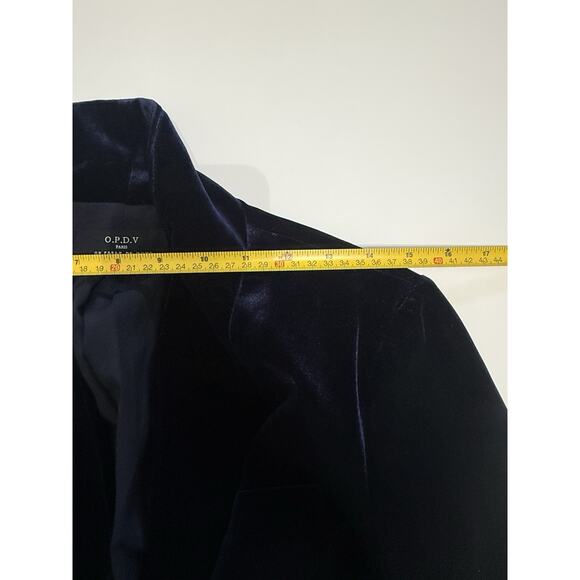 On Parle De Vous Paris Velvet Blazer Navy Blue Double Breasted Jacket T1 - Picture 5 of 9